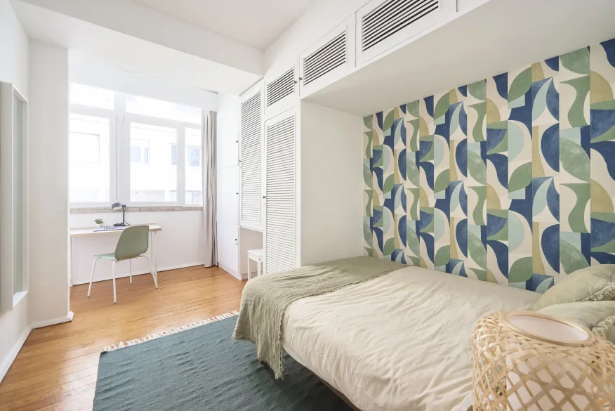 Bedroom in an AMS Coliving house in Lisbon