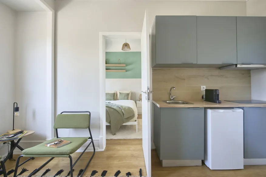 Bedroom in an AMS Coliving house in Lisbon